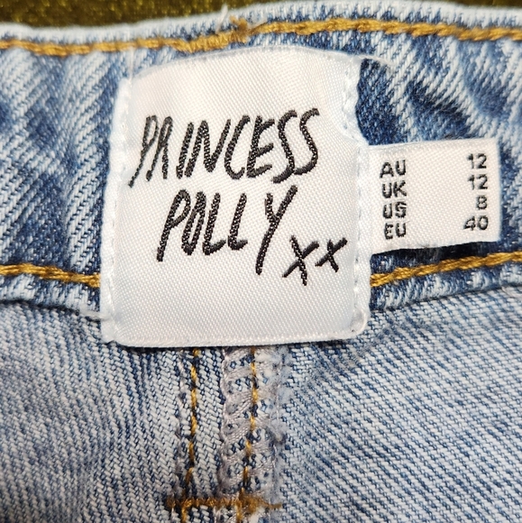 Princess Polly Size 8 EUC High Rise Wide Leg Jeans 29" Length - Picture 4 of 4